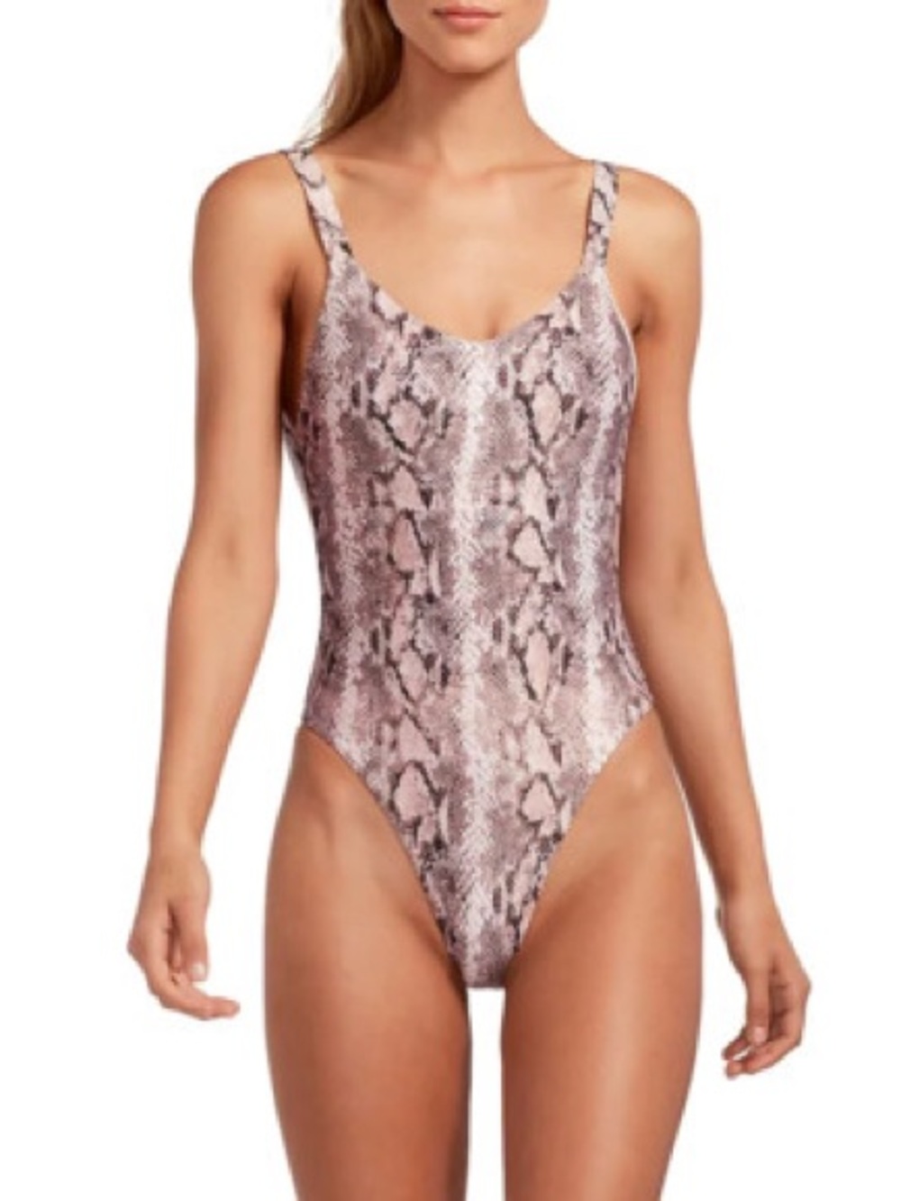 Vitamin A Pink Snakeskin One Piece Swimsuit Low Back XS/S - Picture 8 of 8